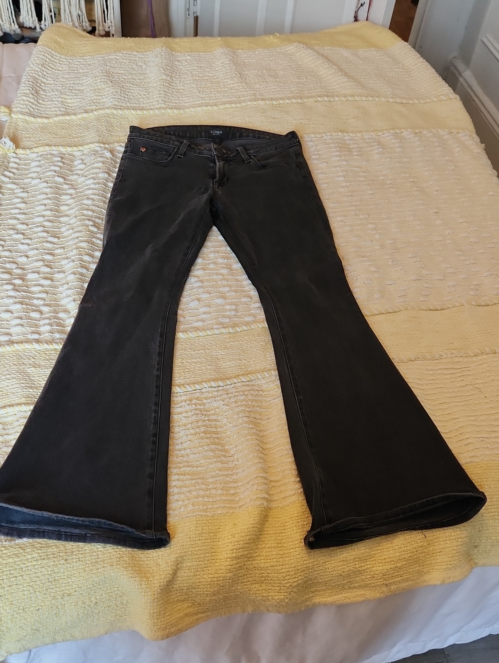 Hudson Jeans Black Washed Denim Waistband Detail